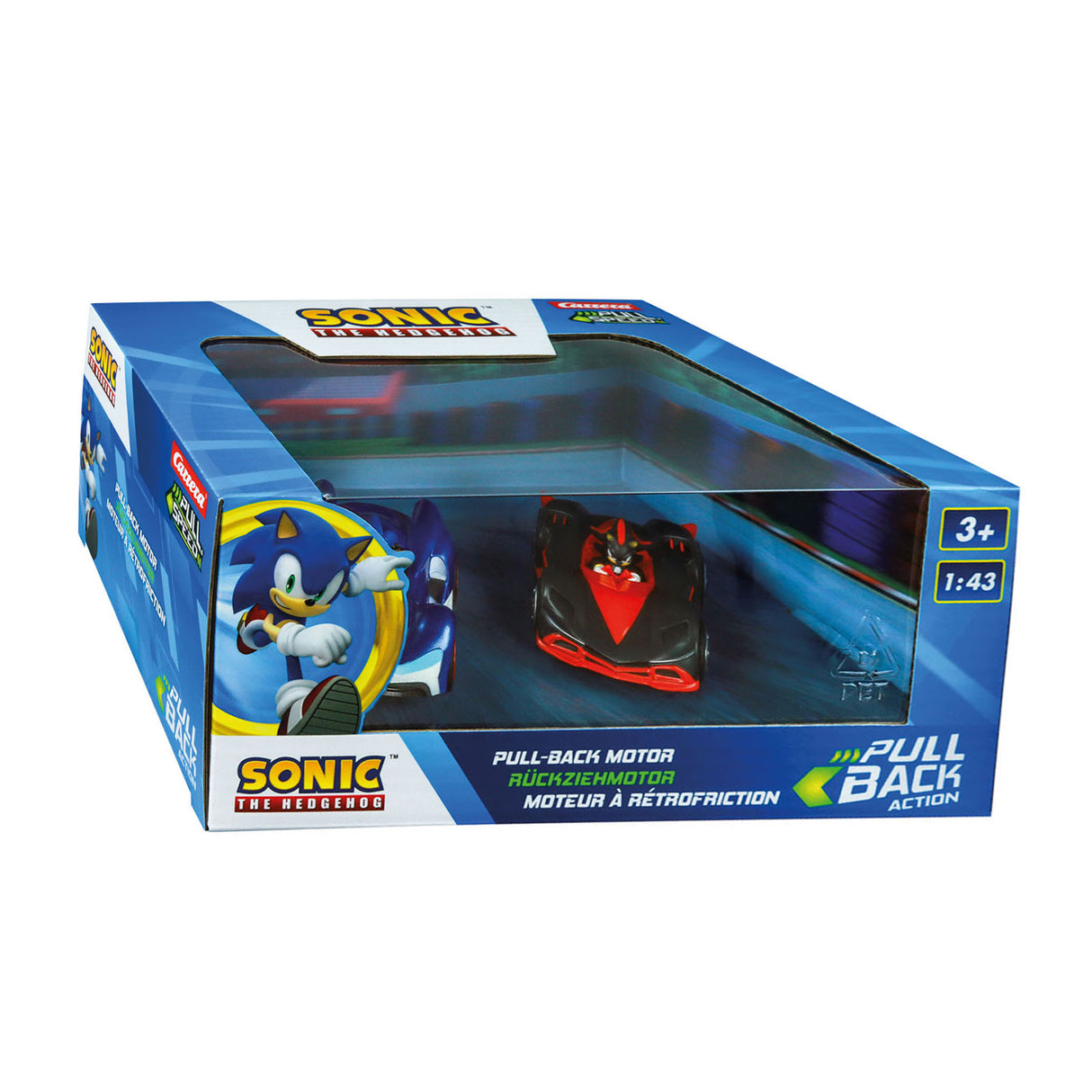 Carrera pull back bilteam sonic racing - sonic vs. shadow twin pack