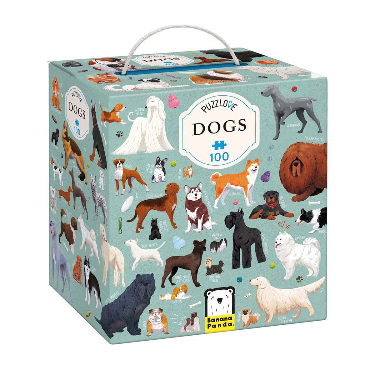 Banan panda - puzzlove hunde - 100 stk.