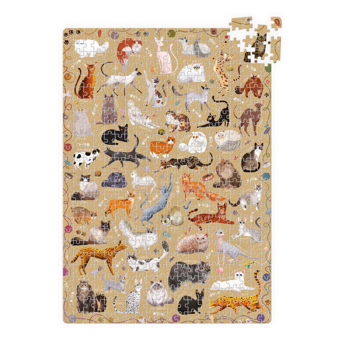 Banan panda - puzzlove katte - 500 stk.