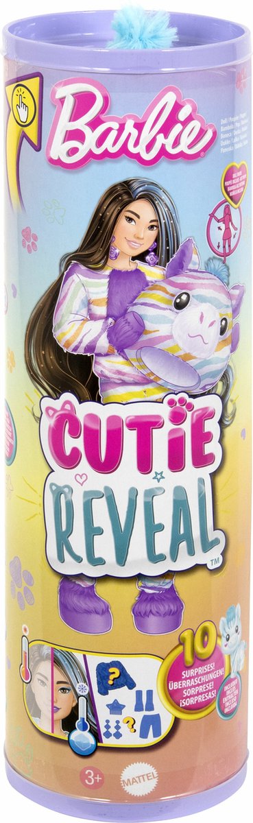 Barbie cutie afslører farve drøm - dukke - zebra