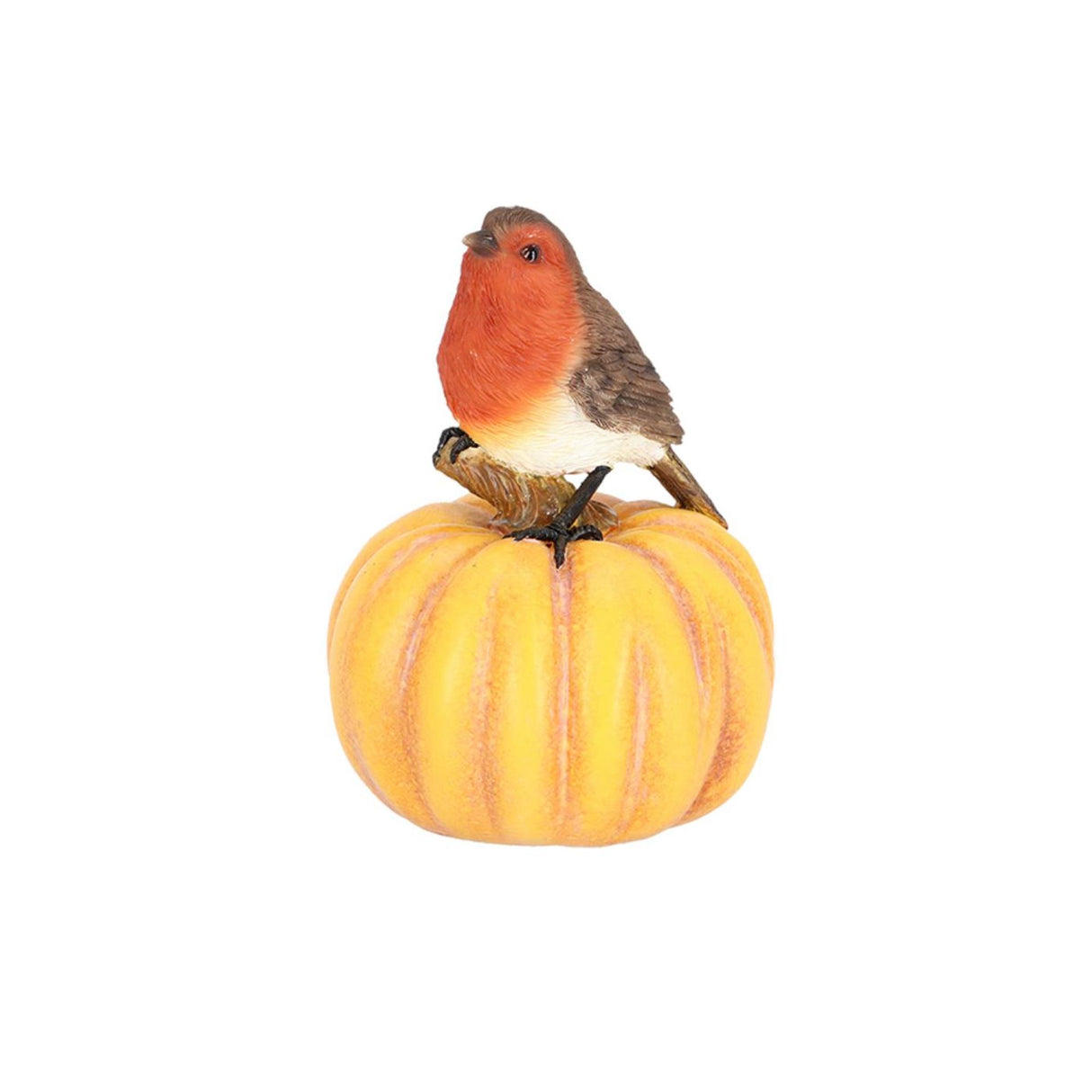 Esschert design robin på græskar 11,7x12x16,2 cm polyresin