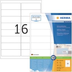 Umærkede sans marque herma labels hvid 99,1x33,8 premium a4 1600 stk.