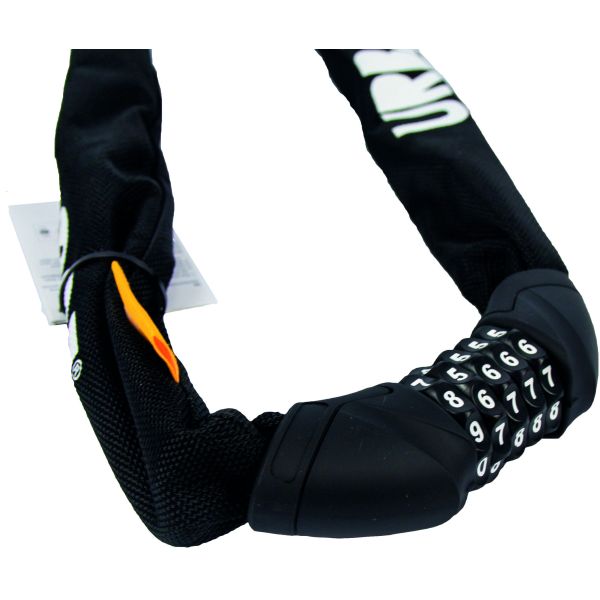 Urbanproof kædelås med nummerkode 8mm*100 cm sort