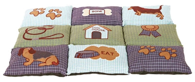 Trixie hundepude patchwork blågrøn