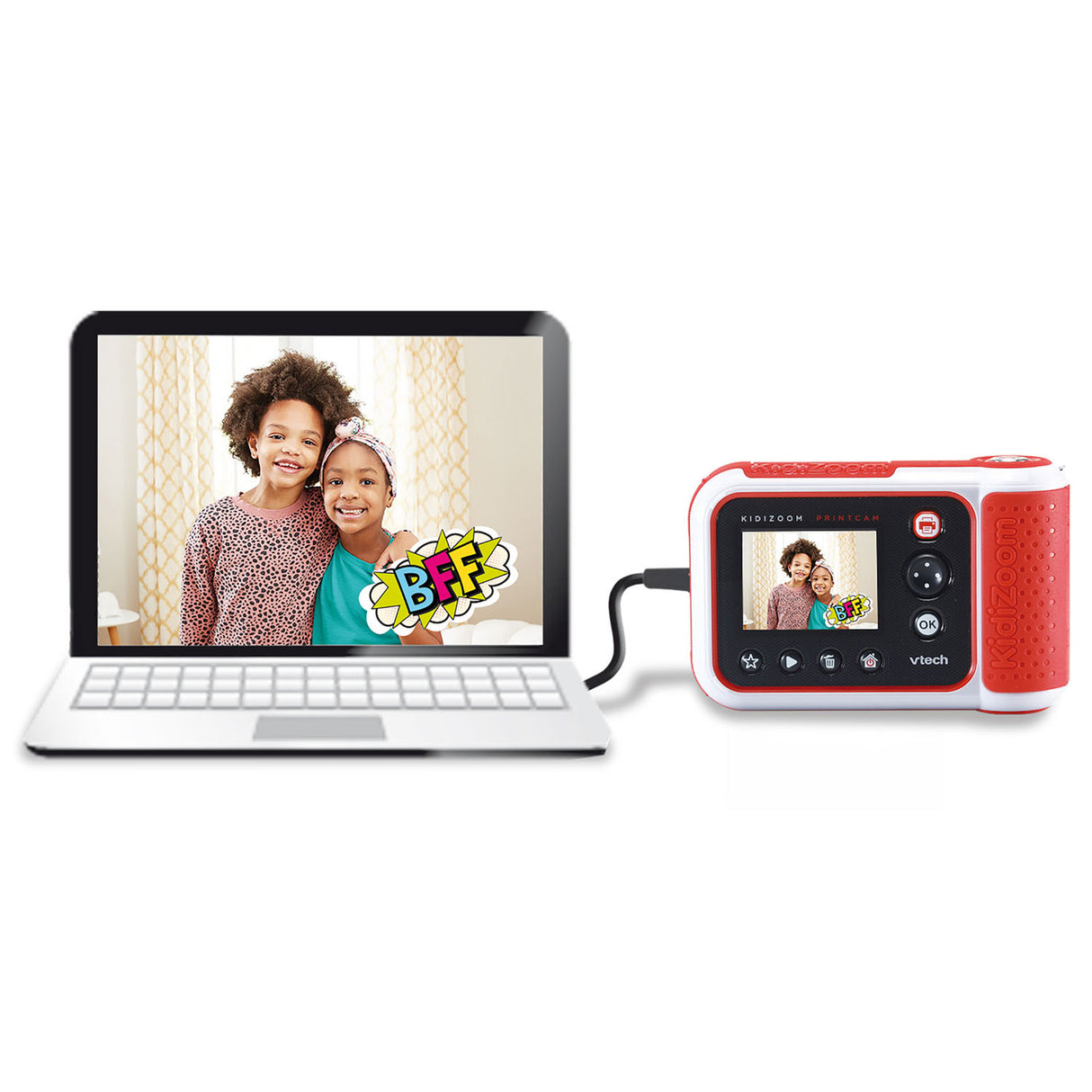 VTECH BØRNESKAMAER Kidizoom Printcam Junior Red White 4-Piece
