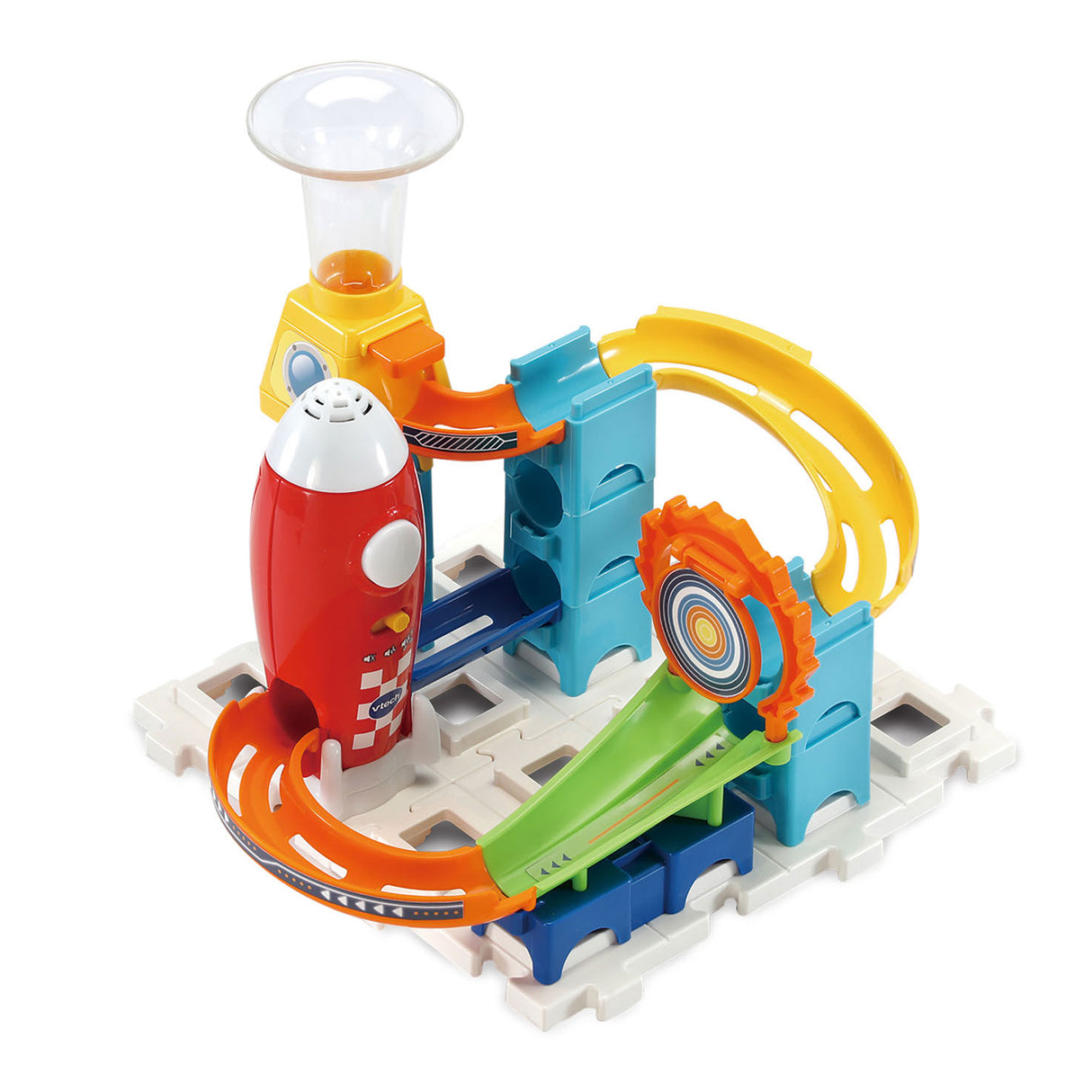 Vtech marmor rush raketsæt elektronisk m100e marmorbane - 79 dele - inkl. 10 kugler med lys og lydeffekter - gave - legetøj 3 til 12 år