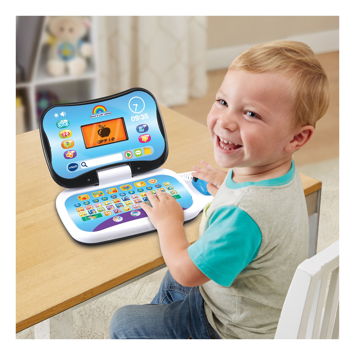 Vtech spillæring bærbar læringscomputer - børns bærbar - pædagogisk interaktivt legetøj - gave - børnelegetøj 3 år