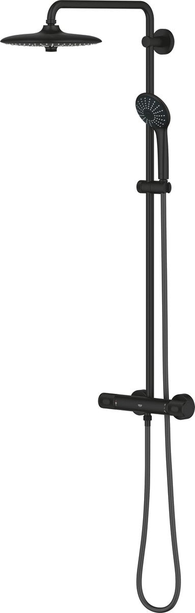 Grohe quickfix vitalio joy 260 brusesystem - vægmonteret - vandbesparende - phantom black