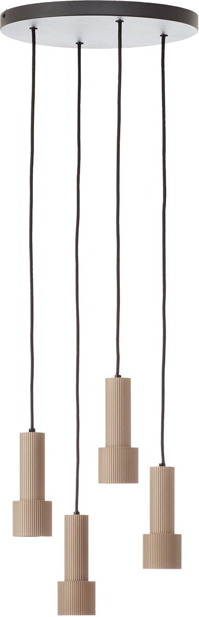 Brilliant cadiz - hængelampe - rund - led 4xgu10 - bronze - sort