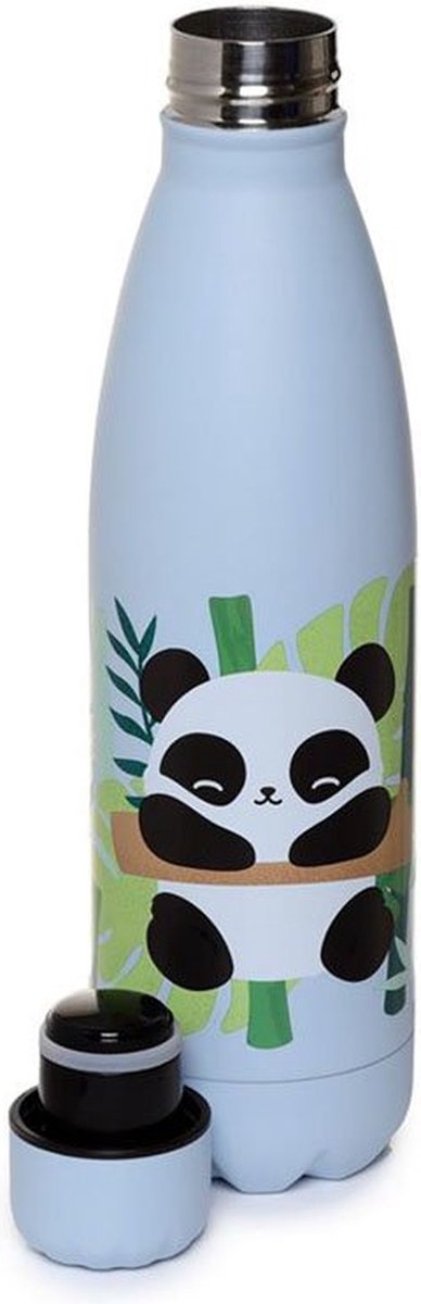 Puckator pandarama rustfrit stål varm kold termokande flaske varm og kold 500ml