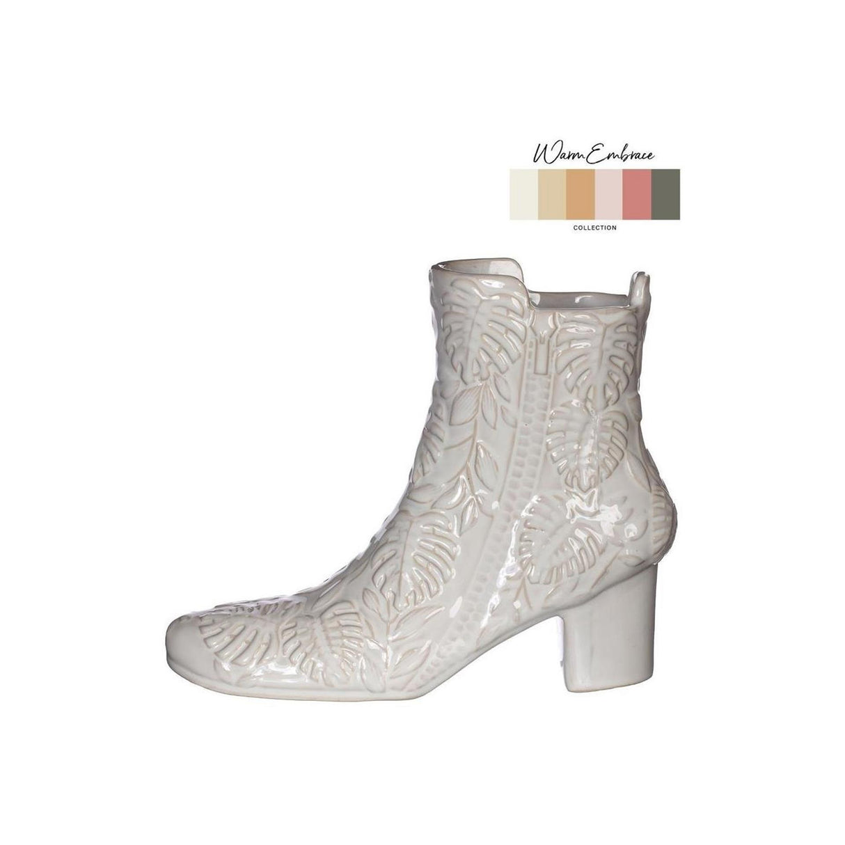 Idéer 4 sæsoner vase bootie creme ø7x22x19cm