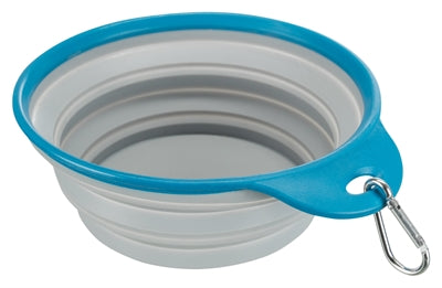 Trixie madskål drikkeskål rejse solid kant silikone assorteret