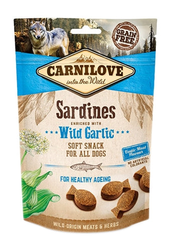 Carnilove blød snack sardiner ville have hvidløg