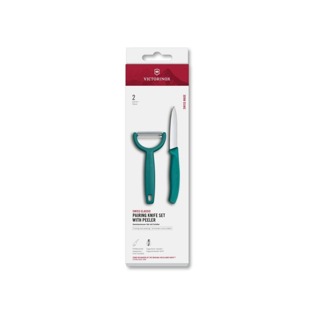 Victorinox skrællekniv + y-skræller grøn