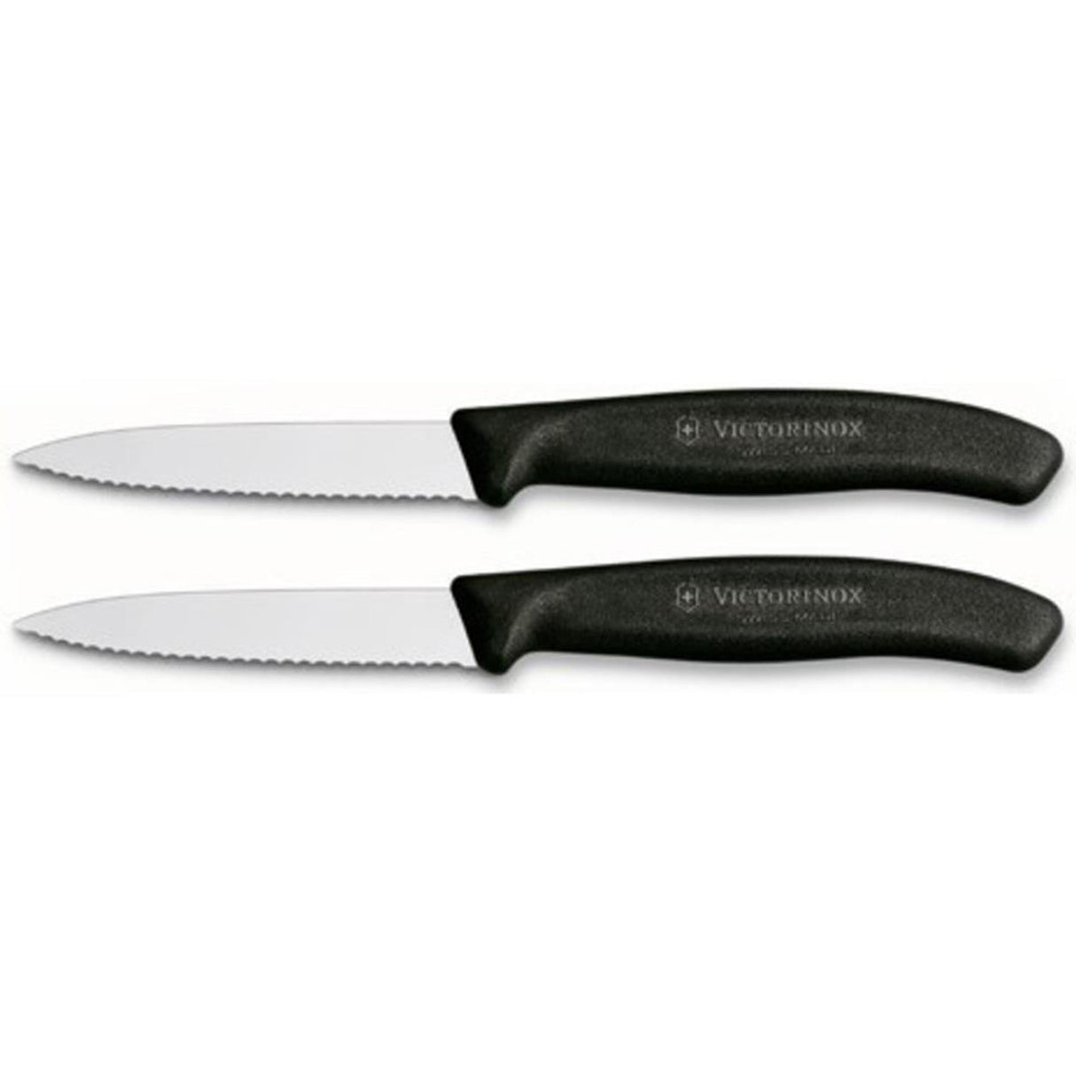 Victorinox skærekniv takket 2 stk sort