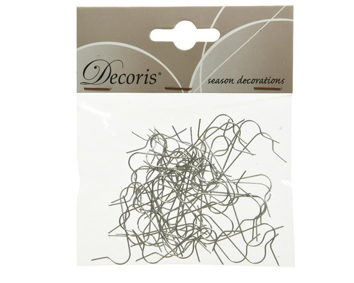 Decoris juletræskrog 50 i pose 4cm sølv (ophæng)