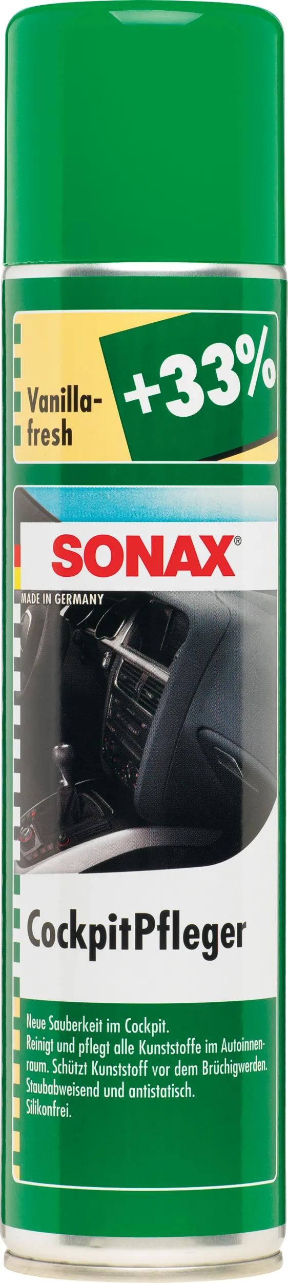 Sonax plast vedligeholdelsesprodukt cockpitpleje cockpitpleje 400 ml vaniljefrisk