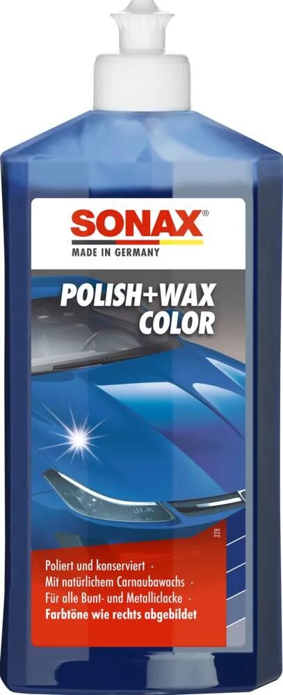Sonax bil polish polish voks farve nanopro farve polish + voks blå