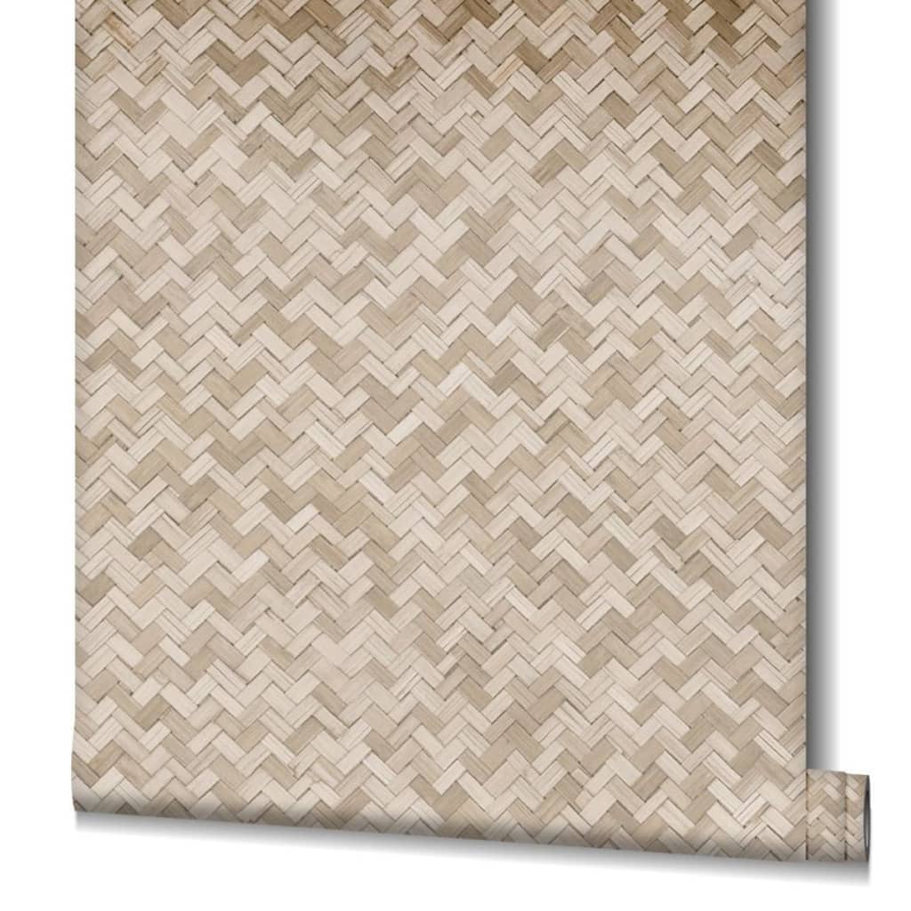 North Wall Wallpaper Botanica Rattan Wickerwork Brown og Beige