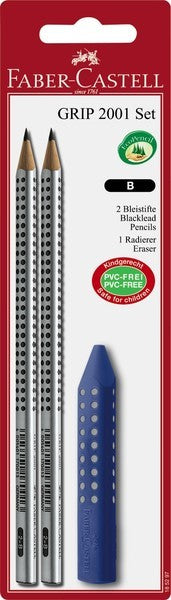 Faber castell fc-185297 blyantgreb 2001 2 stk med viskelæder