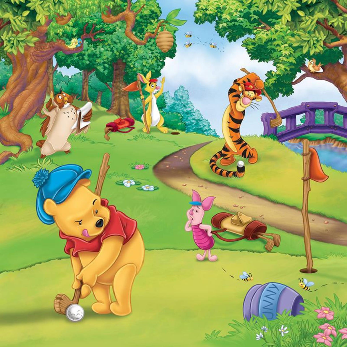 Ravensburger puslespil Disney Peter Plys sportsdag - 3x49 brikker - børnepuslespil