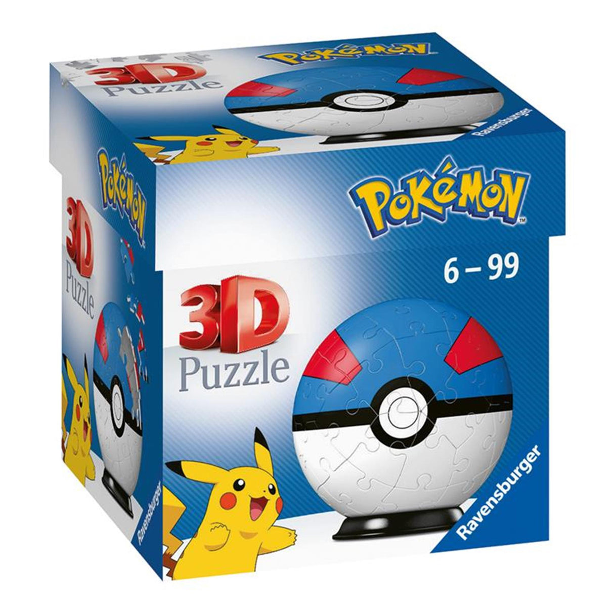 Ravensburger Pokémon Great Ball 3D Puslespil, 54 stk.