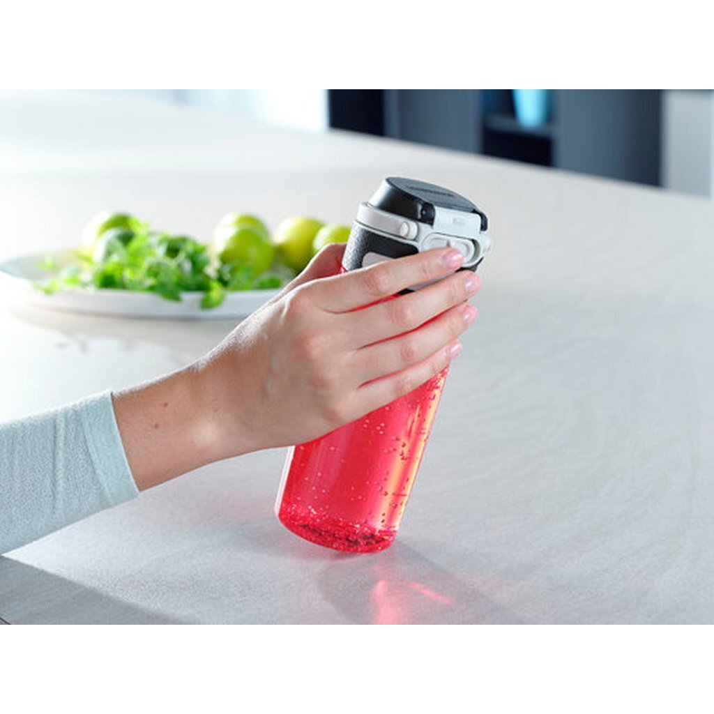Leifheit 3263 flip tritan drikkeflaske 550 ml rød