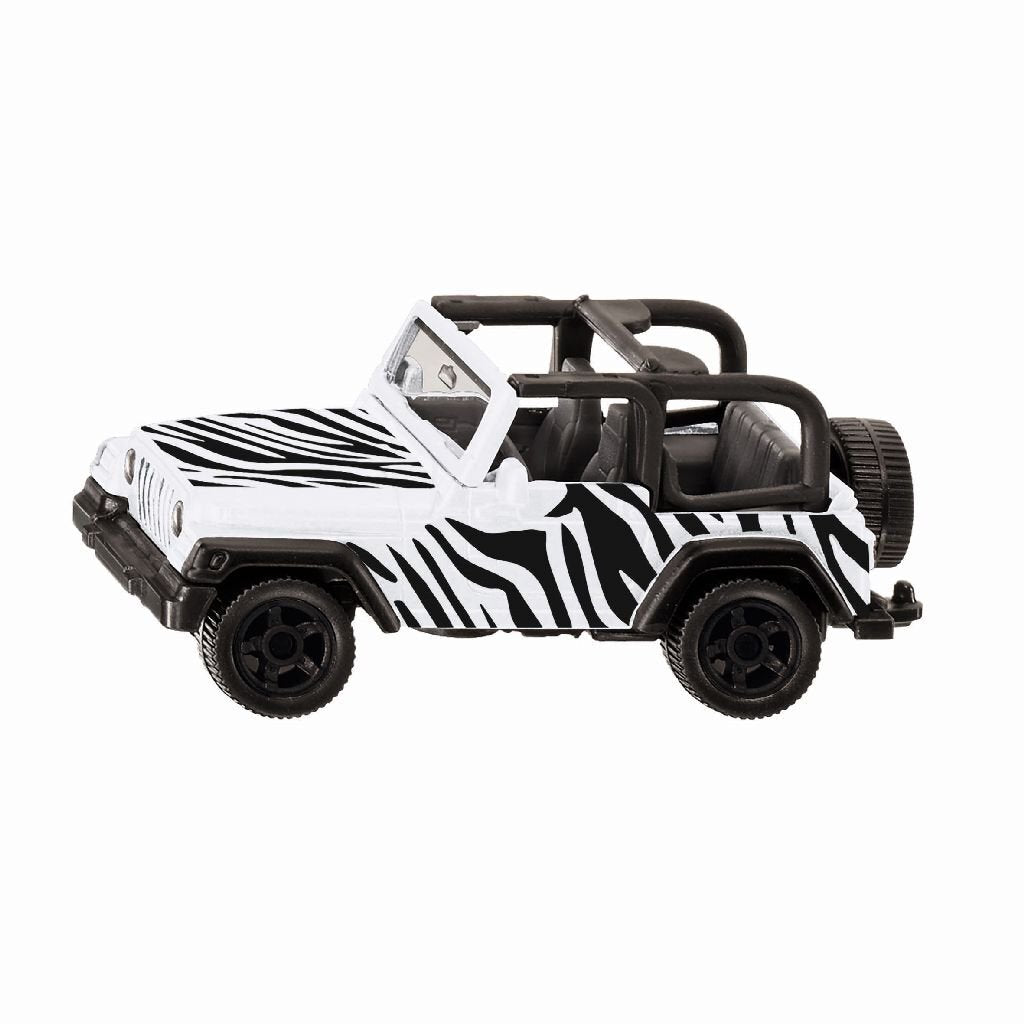Siku legetøjsbil jeep wrangler safari hvid sort - modelbil.
