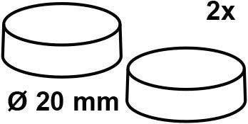 Kirchhoff dekorativ hætte, hvid, 20 mm, til toiletmonteringssæt, (2x) - 988462148