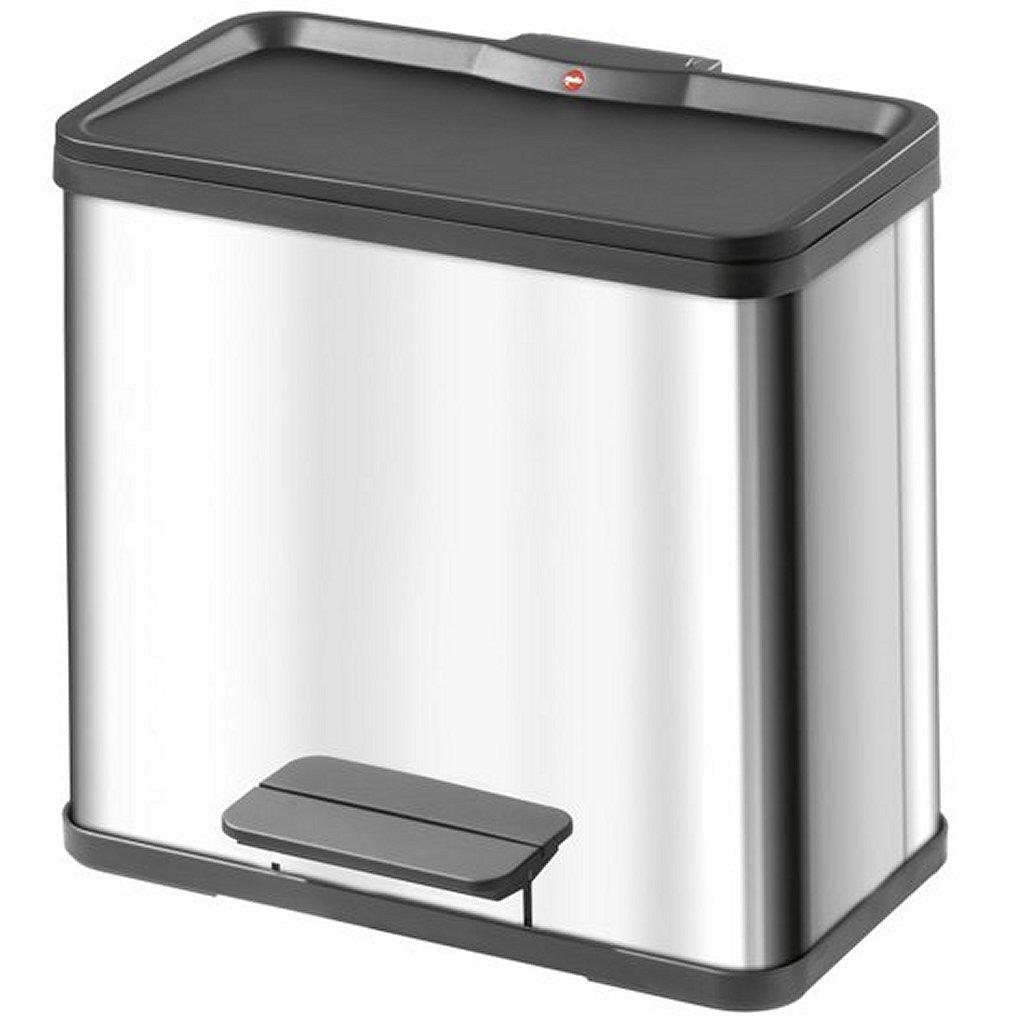 Hailo öko duo plus l affaldsspand - 17l + 9l - rustfrit stål