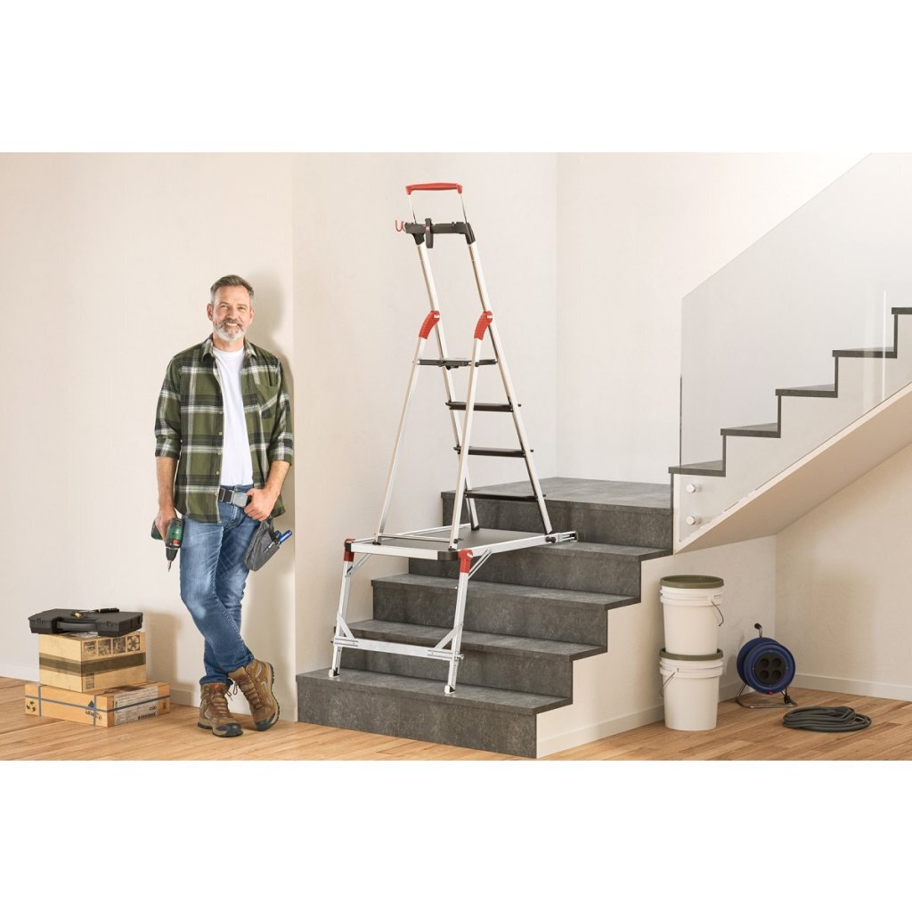 Hailo 9940-301 tp2 pro trappeplatform sølv sort