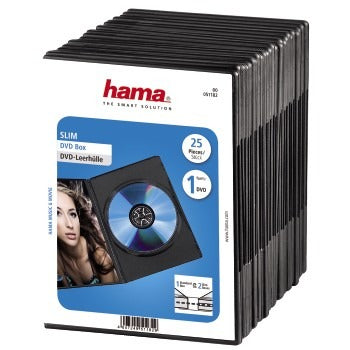 Hama DVD slim box sort 25 stk