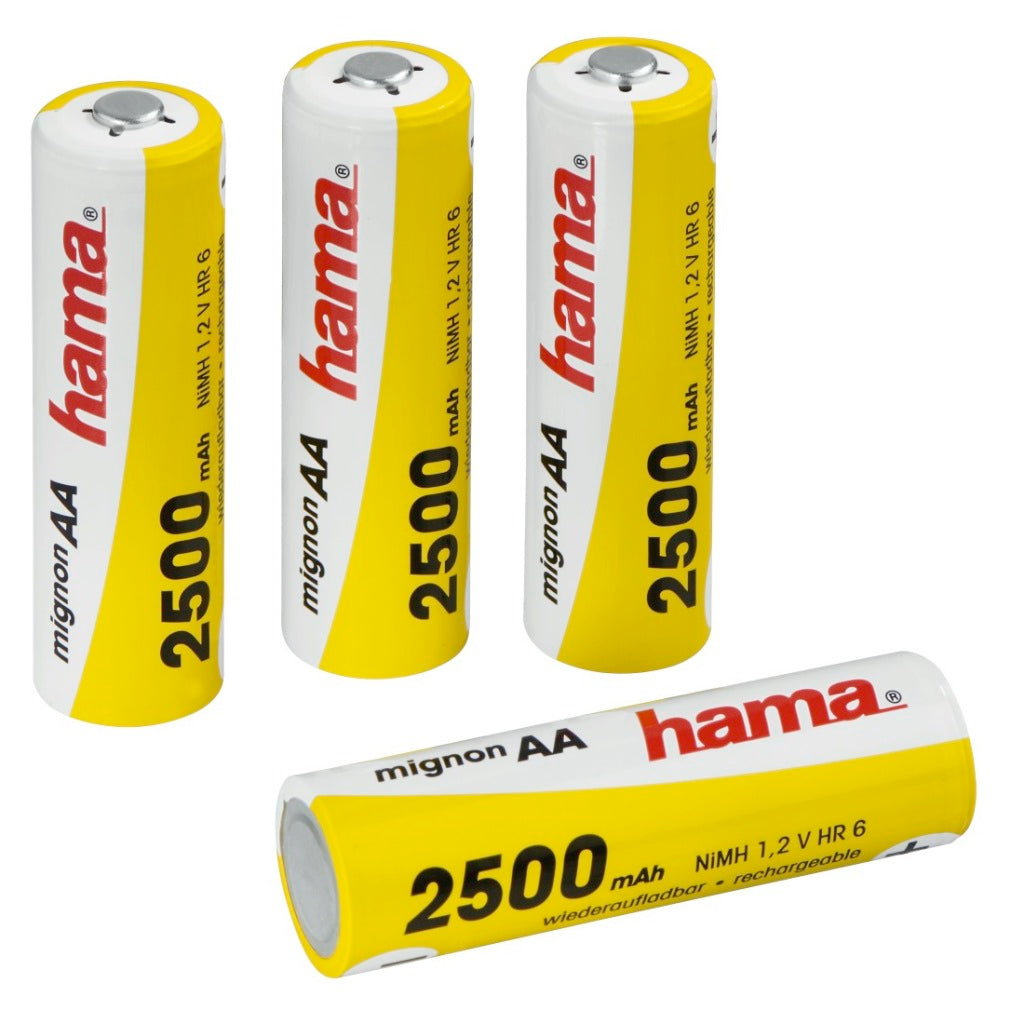 Hama genopladeligt nimh batteri 4xaa 2500mah