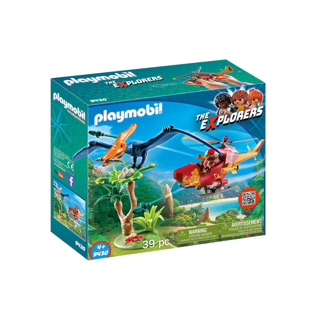 Playmobil 9430 opdagelsesrejsende helikopter med pteranodon