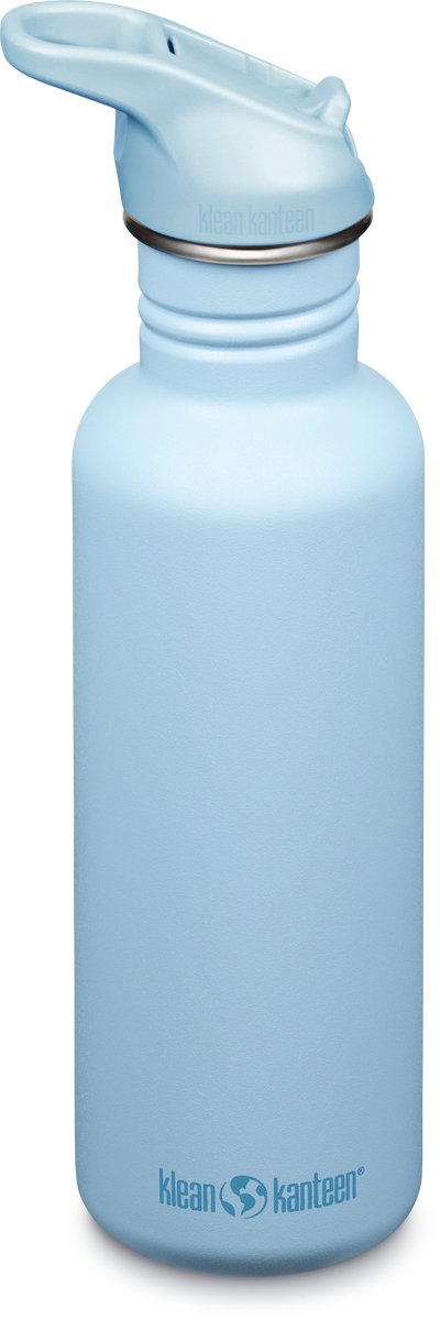Klean kanteen drikkedunk klassisk 800 ml med sportshætte - drikkedunk - klar himmel