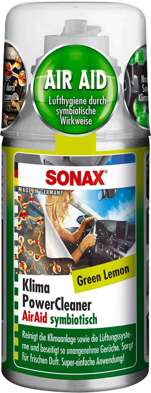 Sonax klimarenser klamapowercleaner airaid ac cleaner grøn citron 100ml