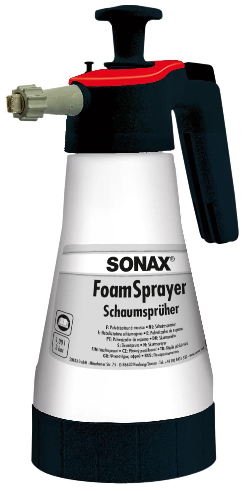 Sonax druckpumpzerstäuber skumsprøjte skumsprøjte skumsprøjte 1 liter