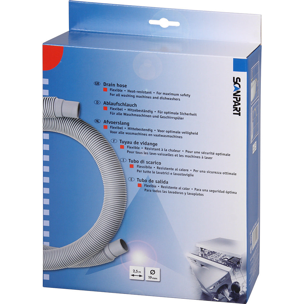 Scanpart 1120120002 soh258 afløbsslange 2,5m 19mm