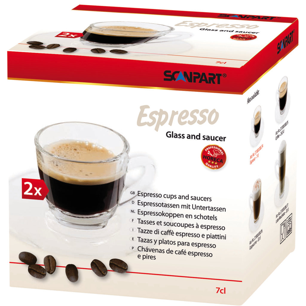 Scanpart espressokop og underkop 7cl 2 stk