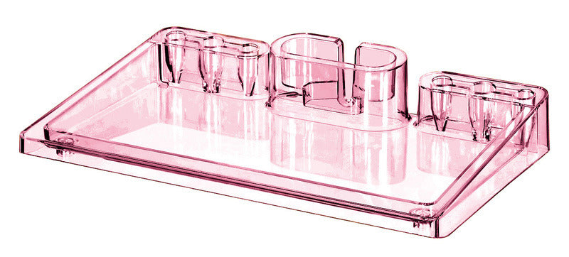 Han ha-17470-76 skrivebordsorganisator i-step gennemsigtig lys pink
