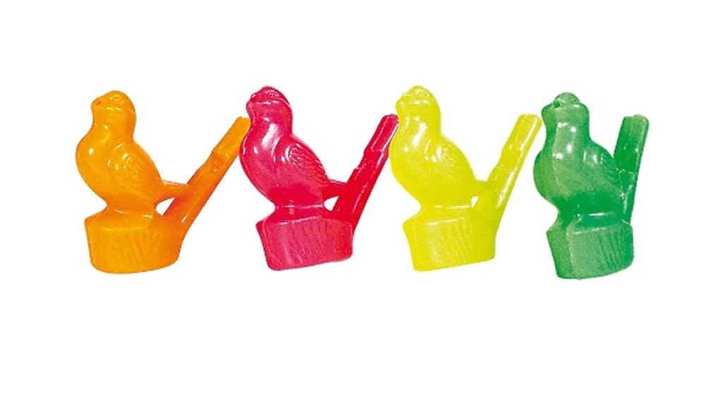 Goki fugl vandfløjte. 6,5 cm.4 farver. 3+