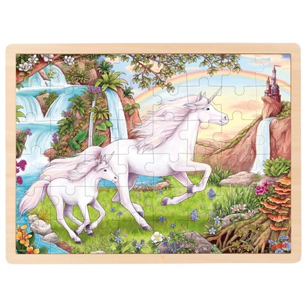 Goki Wooden Jigsaw Puzzle Unicorn, 48 ..