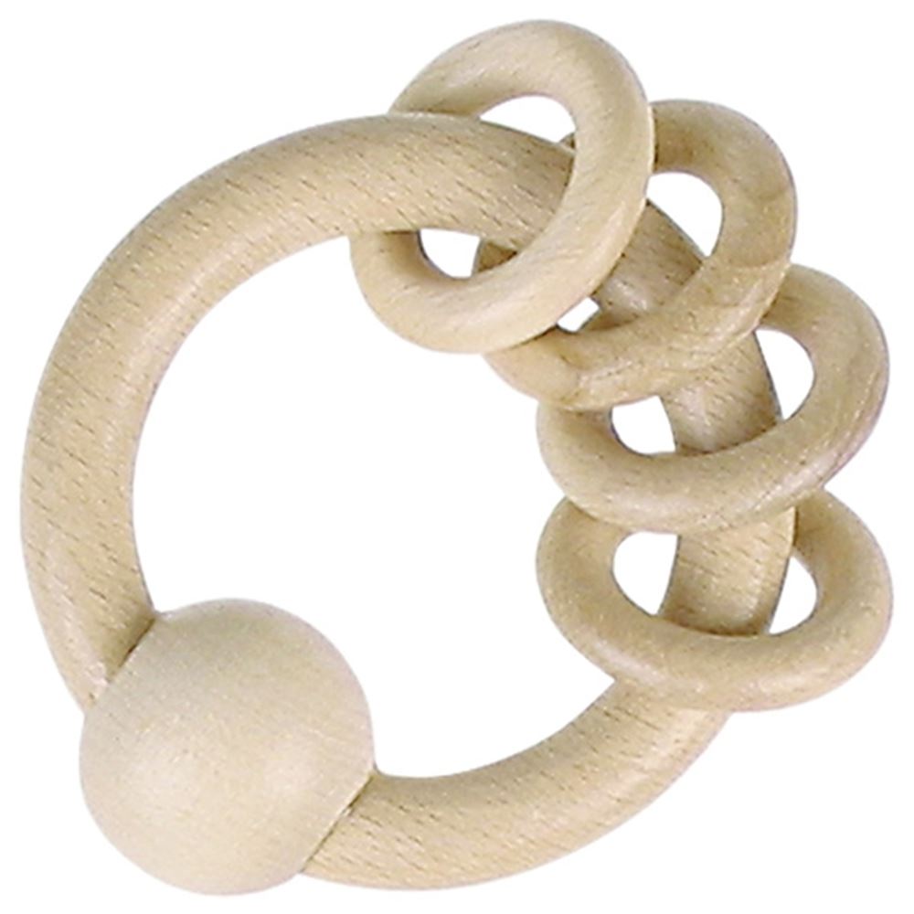 Goki touch ring med 4 ringe, naturligt træ