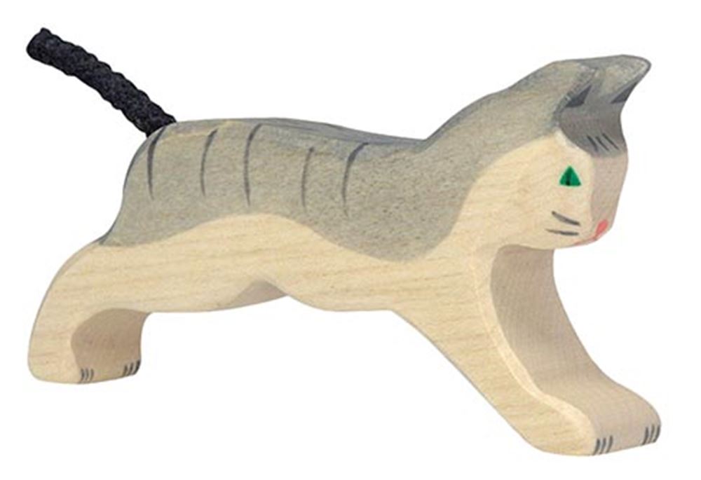 Holztiger kat, løber. 11 cm.