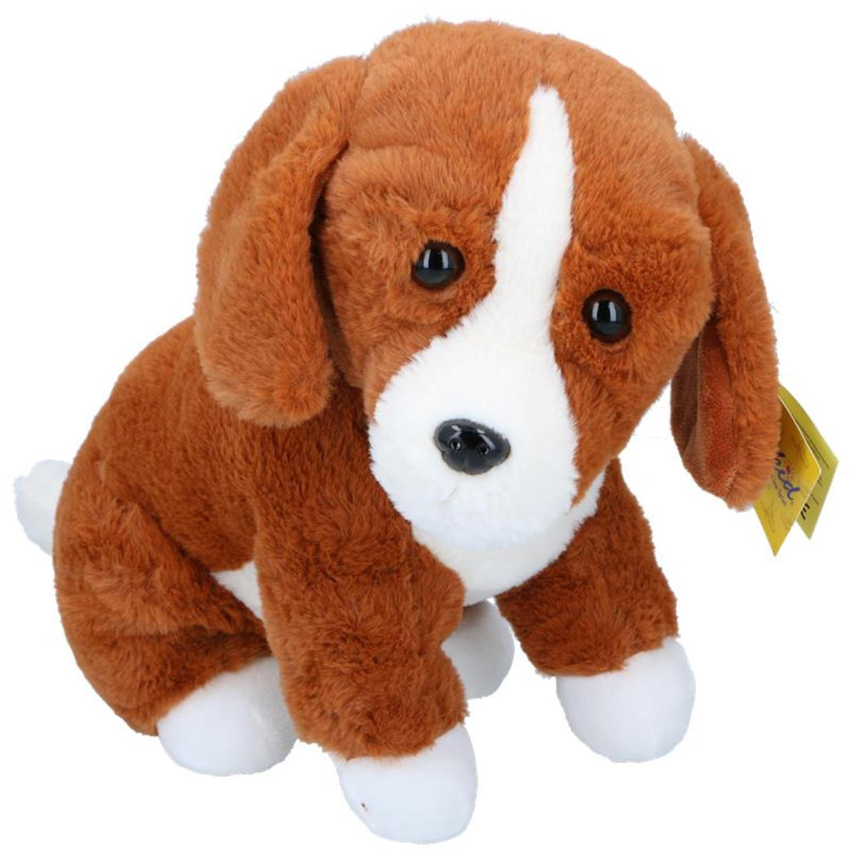 Eddy toys plys hund brun hvid 45cm