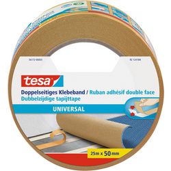 Tesa dobbeltklæbende tape universal alsidig emballage dekoration tæppe - 25m x 50mm