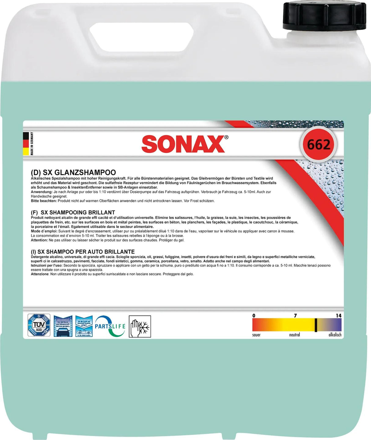Sonax bilshampoo gloss shampoo sx shine shampoo 10l