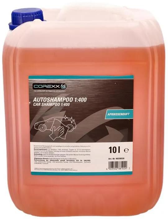 Corexx bil shampoo bil - shampoo abrikos dåse 10l 1:400