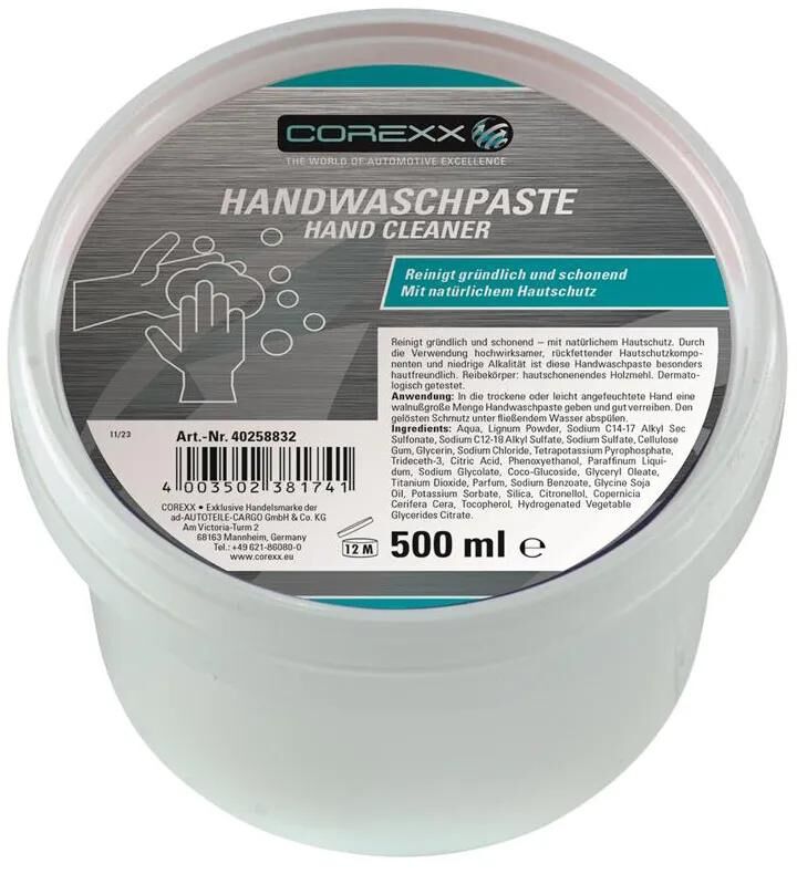 Corexx håndrens håndvaskepasta håndvaskepasta 500ml