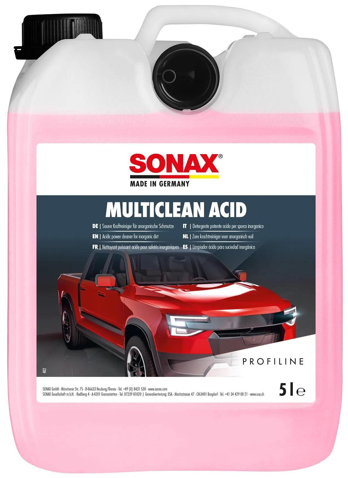 Sonax universal cleaner multiclean acid multiclean acid 5 l dunk 5 l